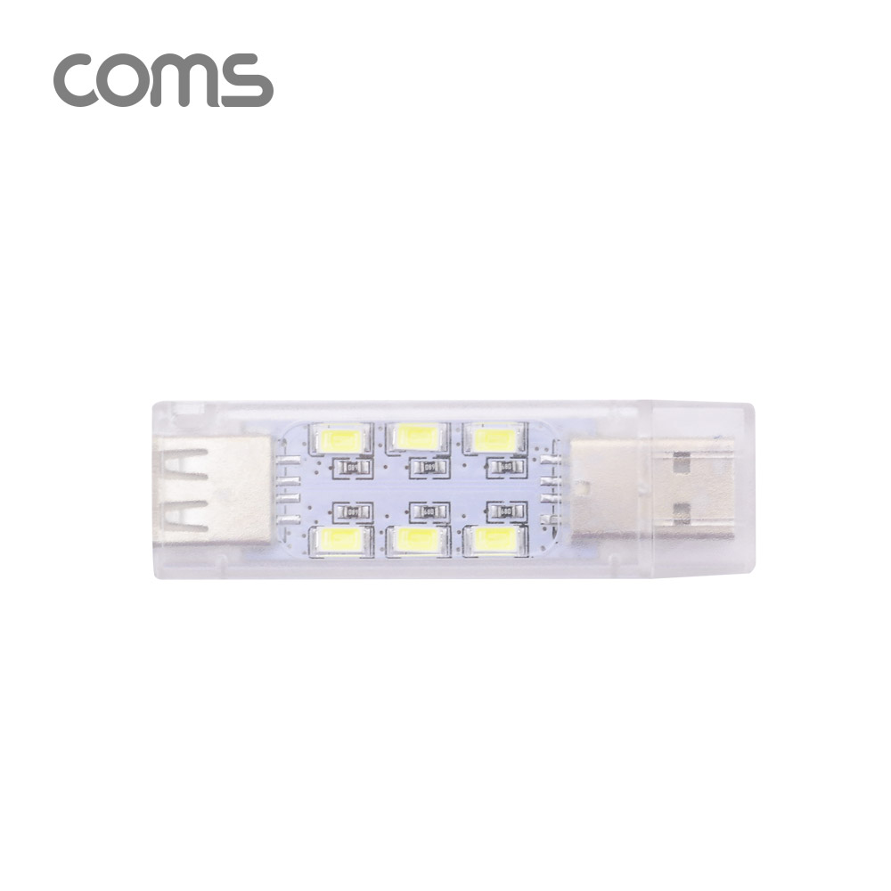 Coms USB LED 램프(스틱), 7cm 12 LED / White / 양면 / USB A Type (M/F) / 연장 가능 후레쉬(손전등), 랜턴, 휴대용(독서등, 학습용, 탁상용 조명)