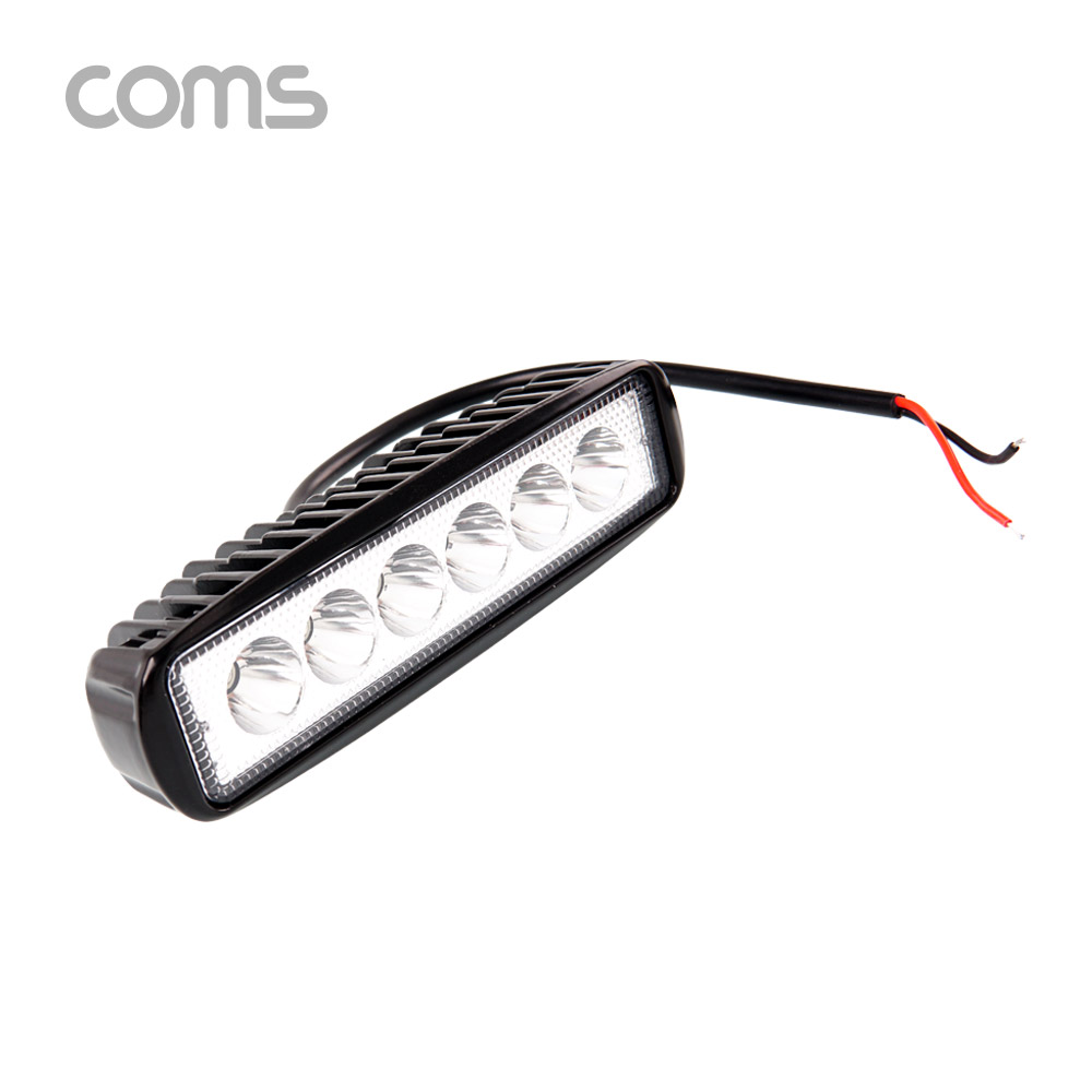 Coms 제작용 LED 램프 / 12~24V 사용 가능 / 3W LED x 6 / 작업등, 중장비, 차량, 공사현장 활용 / 랜턴, 후레쉬 라이트, 조명