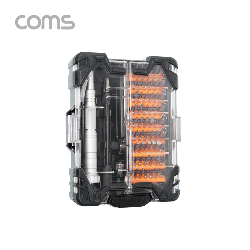 Coms 드라이버 세트 62 in 1, 다용도 멀티 공구, 십자 일자 별 육각