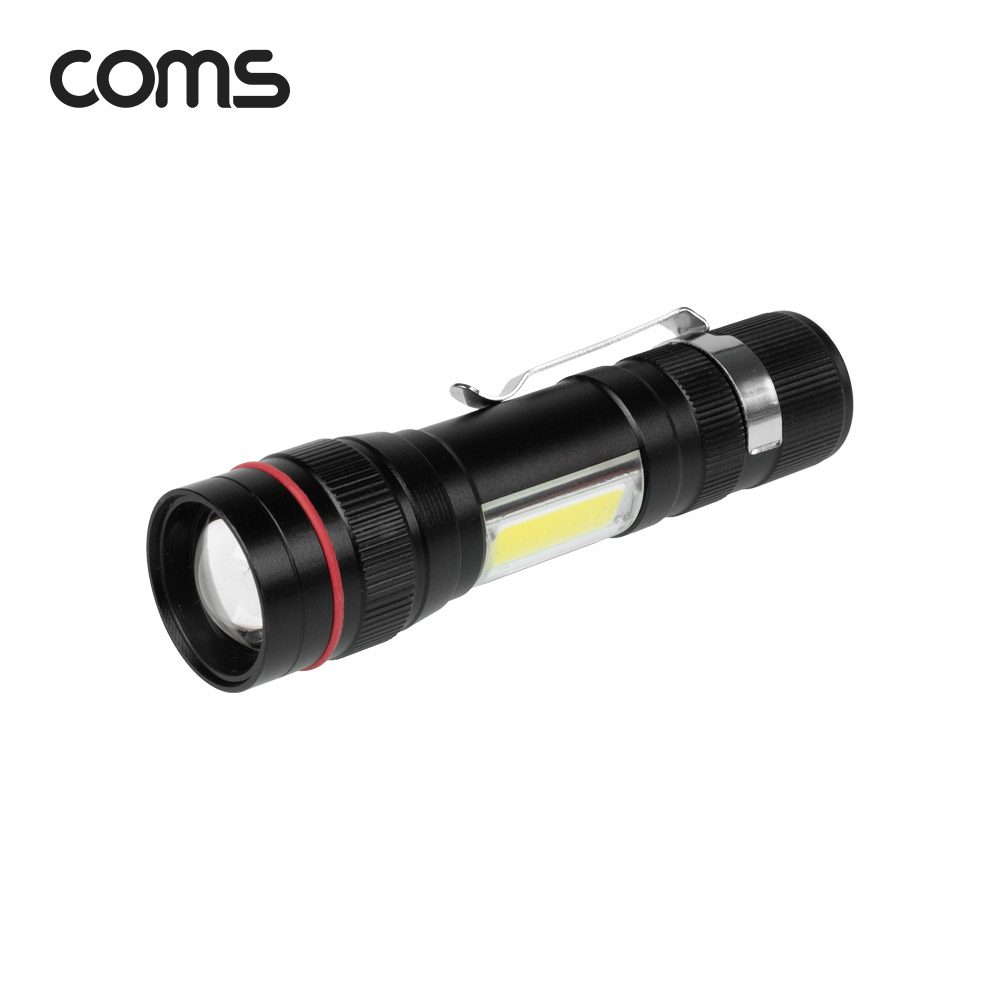 Coms 충전식 LED 손전등/랜턴/후레쉬/줌라이트
