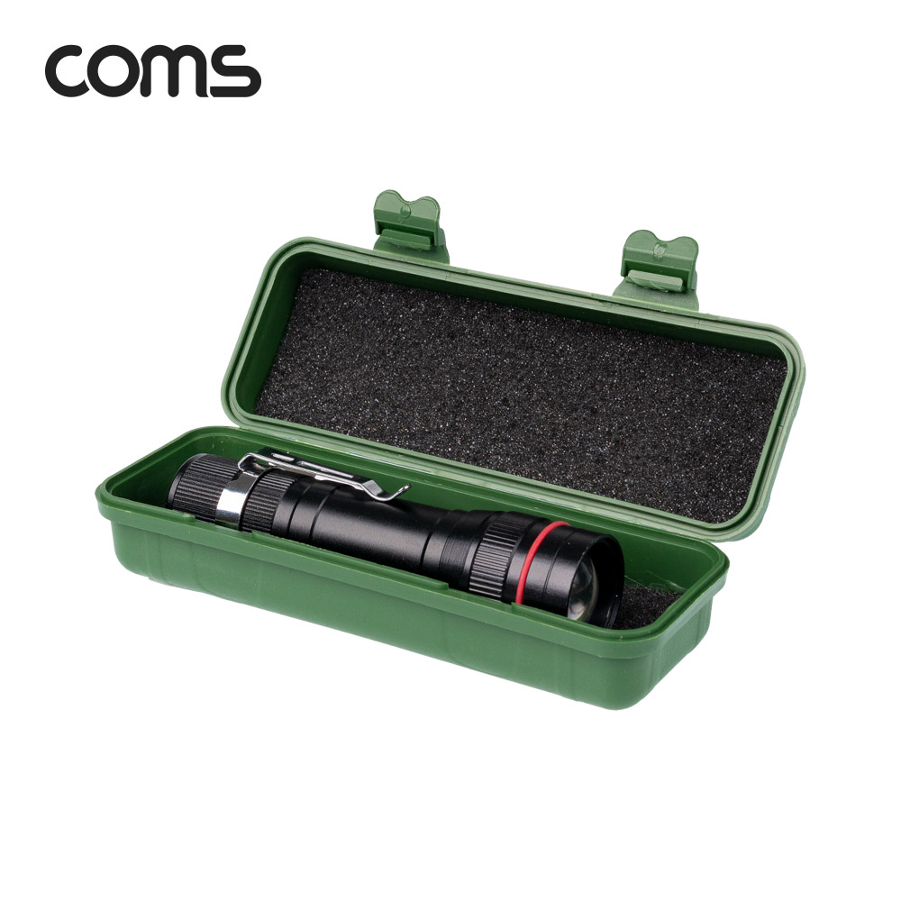 Coms 충전식 LED 손전등/랜턴/후레쉬/줌라이트