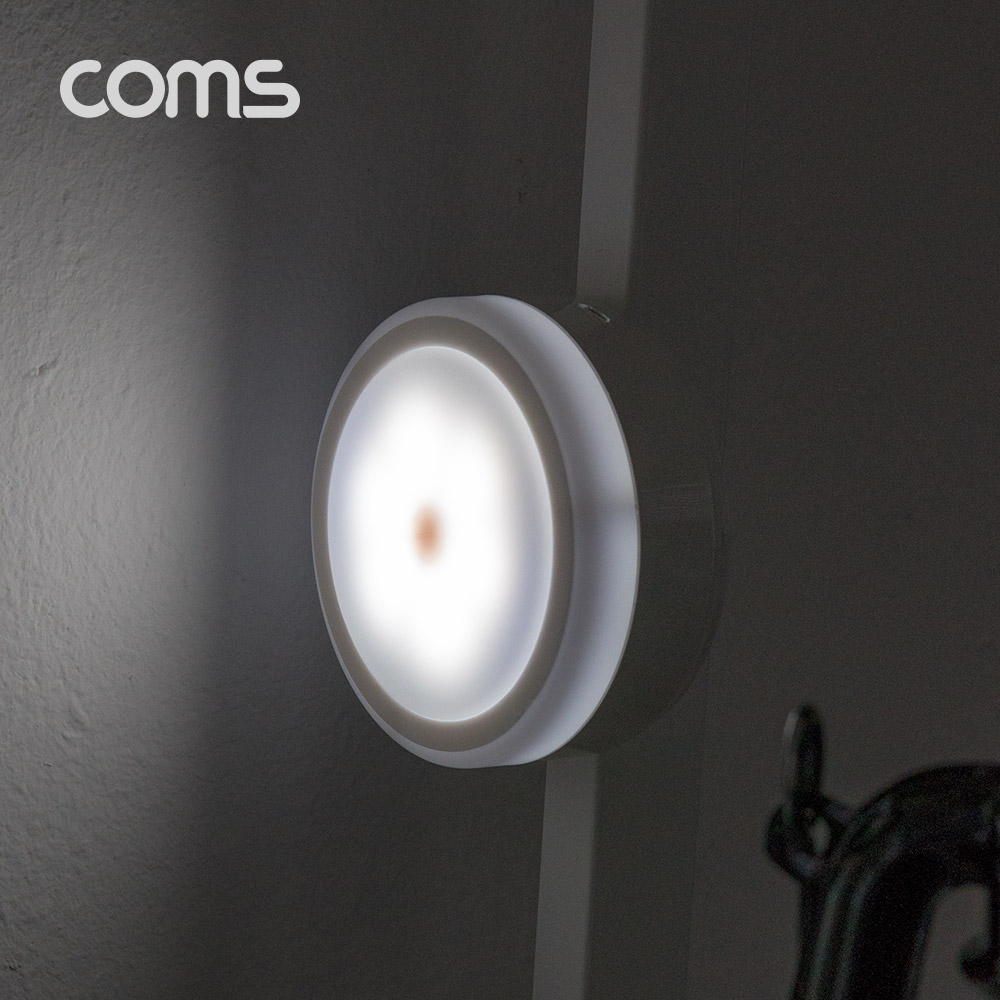 Coms 터치형 LED 램프 / 무드등 / 취침등 / 3단 밝기 / 원형 램프