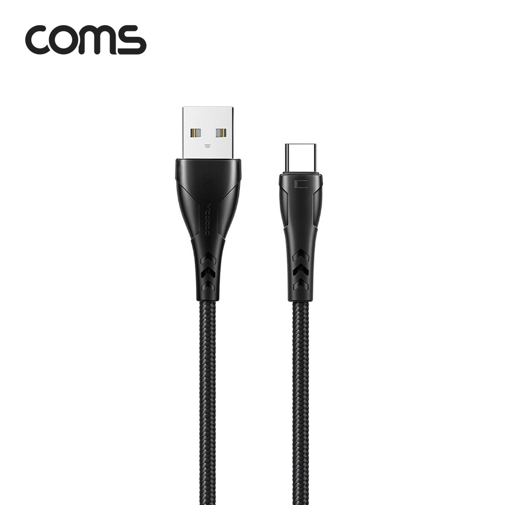 Coms USB 3.1 Type C 케이블 1.2M Black 퀵차지 QC 4.0 USB 2.0 A to C타입