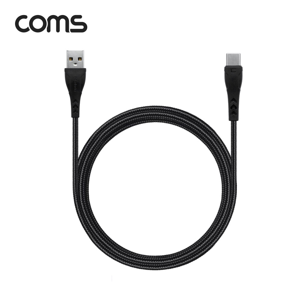Coms USB 3.1 Type C 케이블 1.2M Black 퀵차지 QC 4.0 USB 2.0 A to C타입