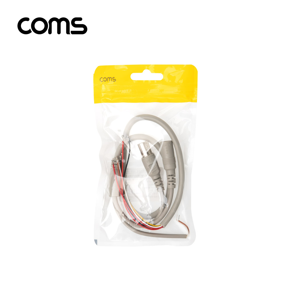 Coms CCTV DIY(제작용) 케이블 / Gray / BNC F/DC 5.5(2.1)F / DIY 특수 제작용