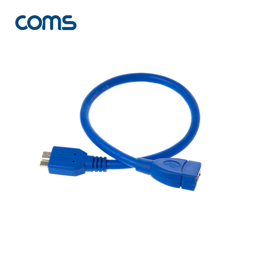 Coms USB 3.0 Micro USB(B) 케이블 젠더 Micro B(M)/A(F) 30cm