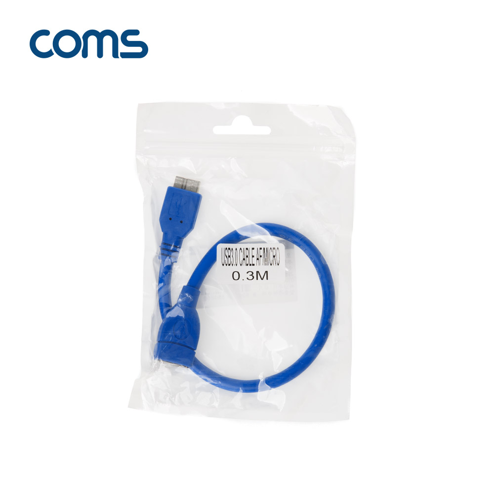 Coms USB 3.0 Micro USB(B) 케이블 젠더 Micro B(M)/A(F) 30cm
