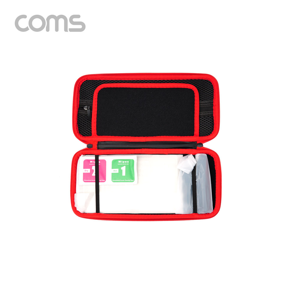 Coms 닌텐도 스위치 보호 키트 세트 / 보호 필름 / 파우치 / 먼지 방지 / 카드 수납