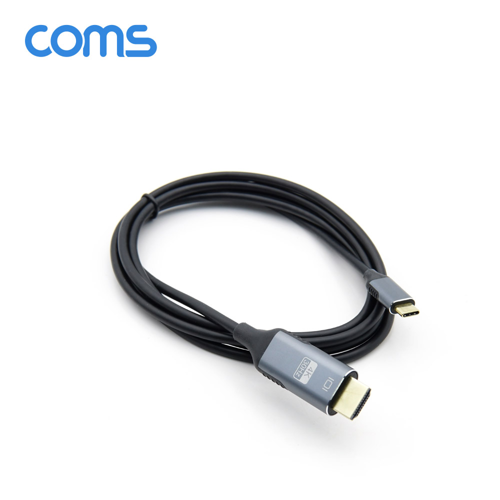 Coms USB 3.1(Type C) to HDMI 컨버터 케이블, 1.8M / 4K@30Hz / C 타입 호환