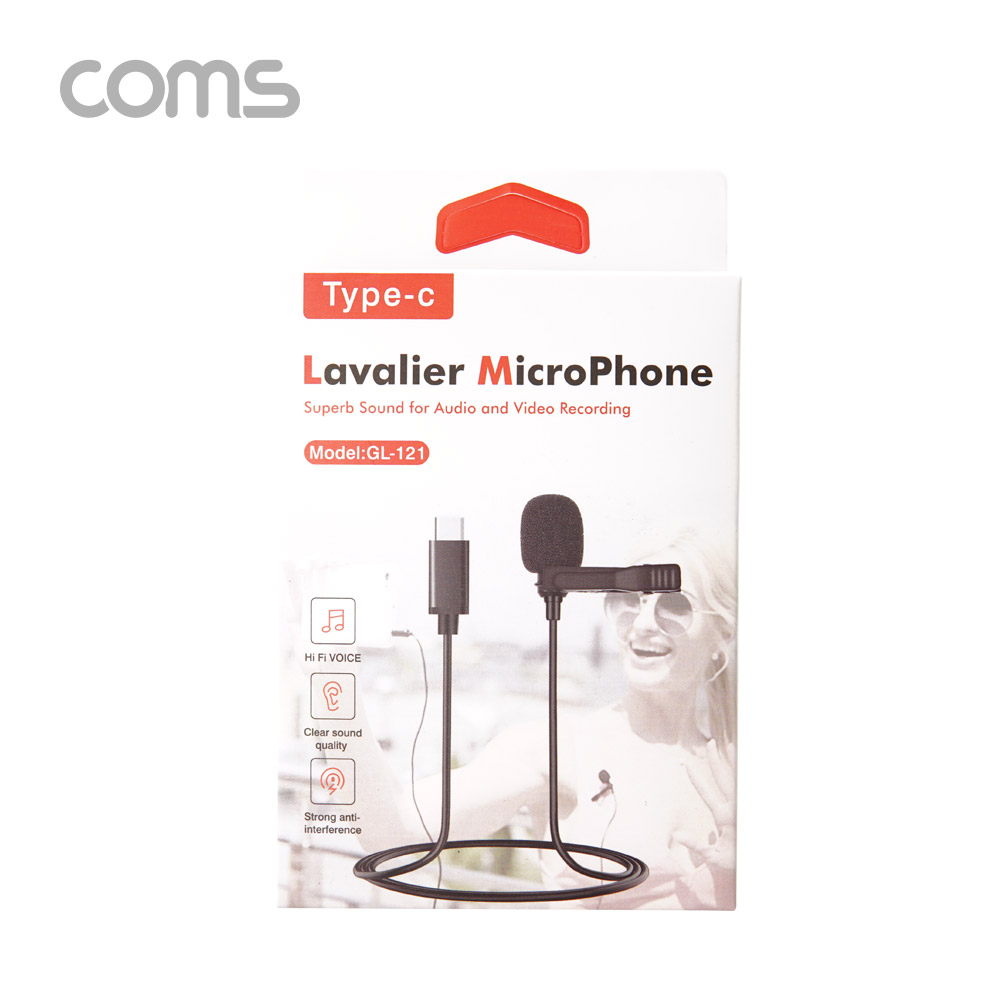 Coms USB 3.1(Type C) 핀 마이크 / 소형 마이크 / C타입 마이크 / 1.5M