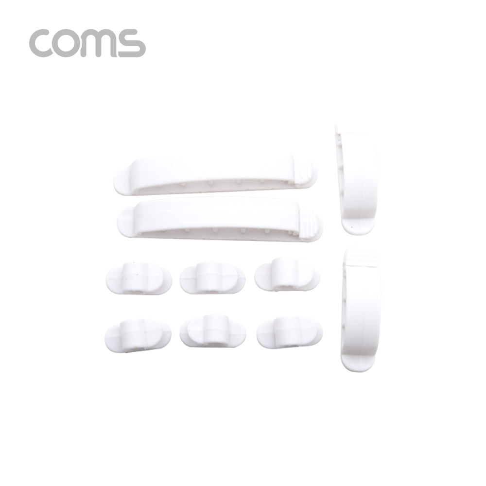 Coms 케이블 오거나이저 (White) / 고정 클립형 / 10pcs