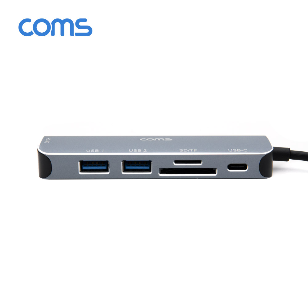 Coms USB 3.1(Type C) 멀티 도킹&허브 / USB 3.0x2 + HDMI + SD/TF + Type-C(PD) 포트