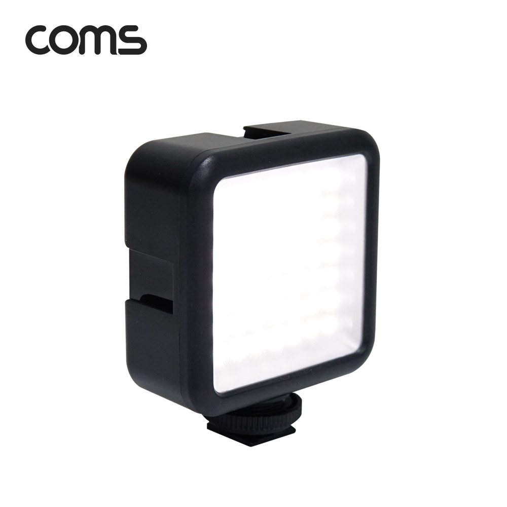 Coms 지속광 49 LED 조명, 미니 비디오 라이트, 카메라 동영상 촬영 방송 보조 조명, 6000K 주광색