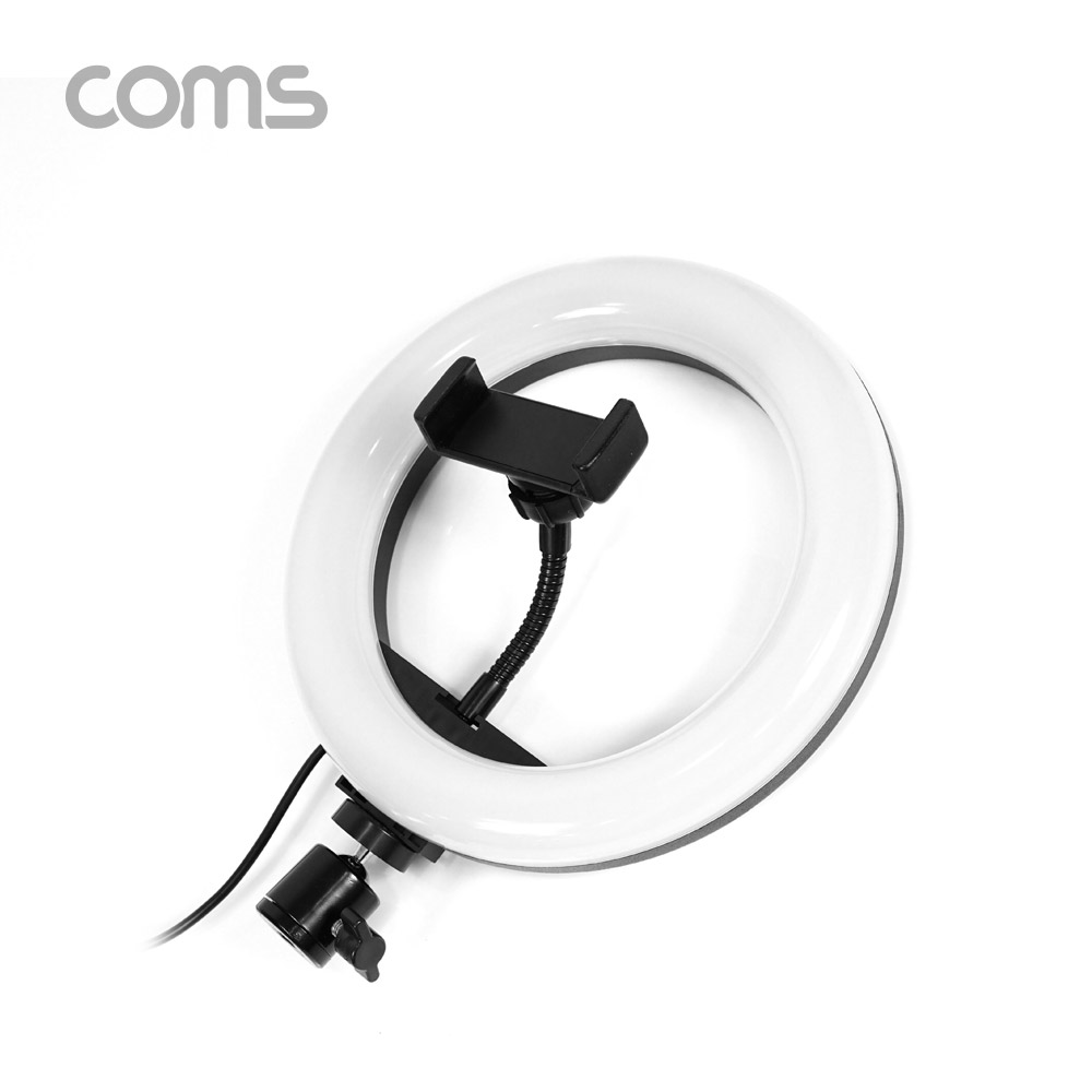 Coms LED 원형 RGB 램프 / 링 라이트 / 개인방송용 조명 / USB 전원 / 20cm / 9가지 색조명 / 패턴