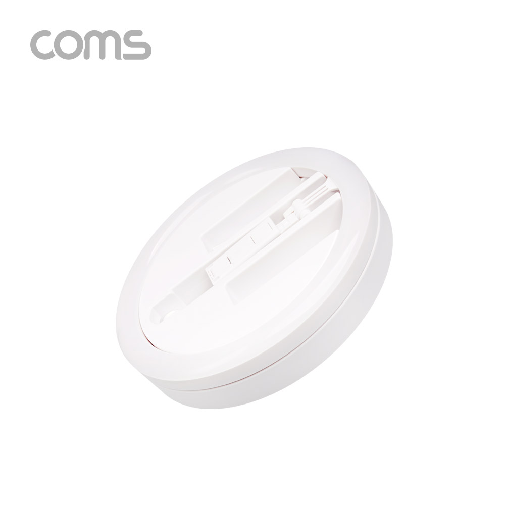 Coms LED 링 라이트 / 개인방송용 원형램프/조명/USB 전원/ 29cm /탁상/스탠드/3중 거치대