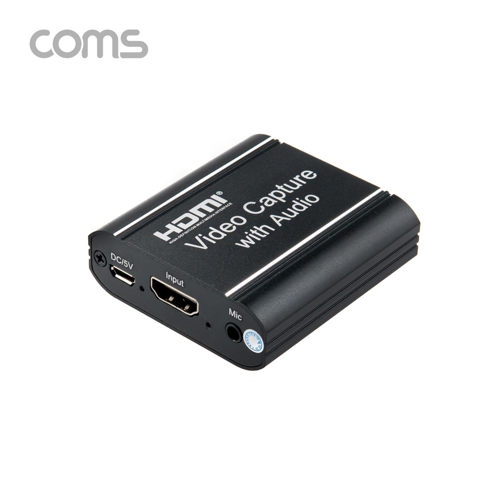 Coms USB 2.0 to HDMI 4K 캡쳐장치 / UHD 4K2K 입력지원 / 1080P@60Hz / MIC / 오디오 연결