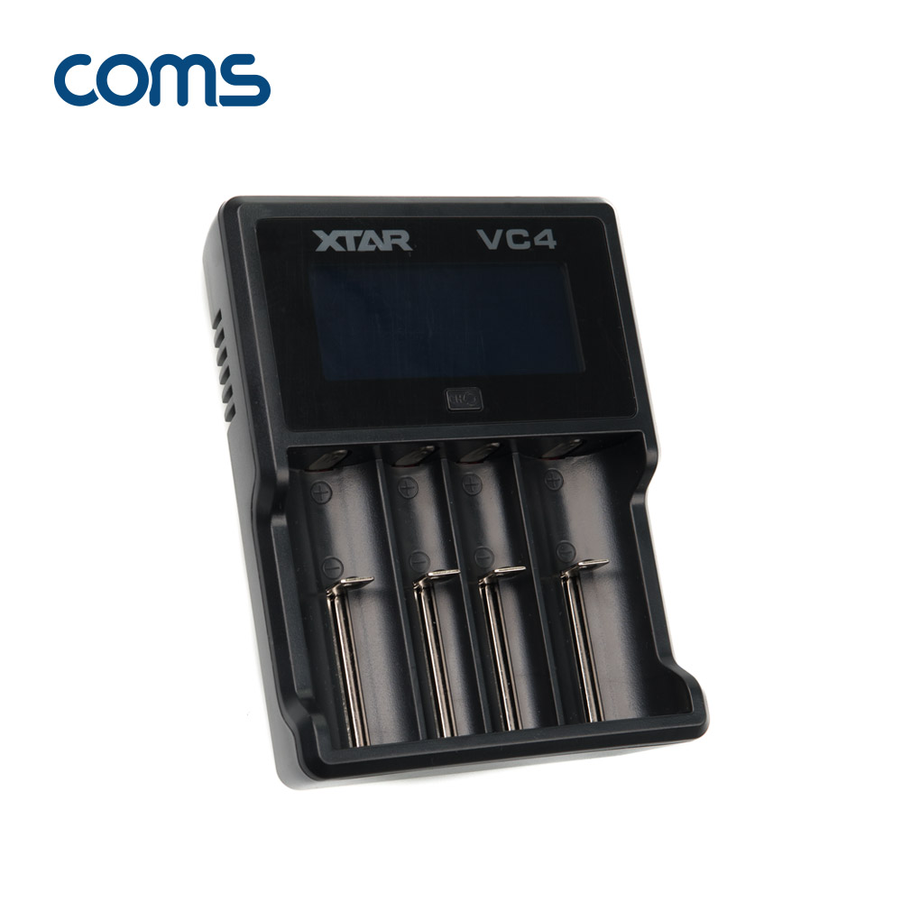 Coms 건전지 충전기 / 배터리 충전기 / 4구 / 18650, AA, AAA 배터리 충전