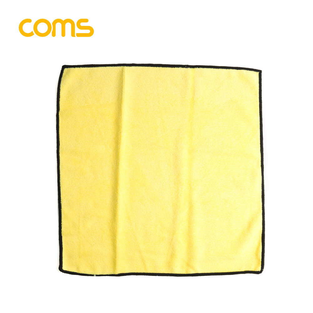 Coms 세차용 타올(40x40cm) / 극세사 / 차량 세차 / 다용도 / 광택용 / 버핑 / Yellow