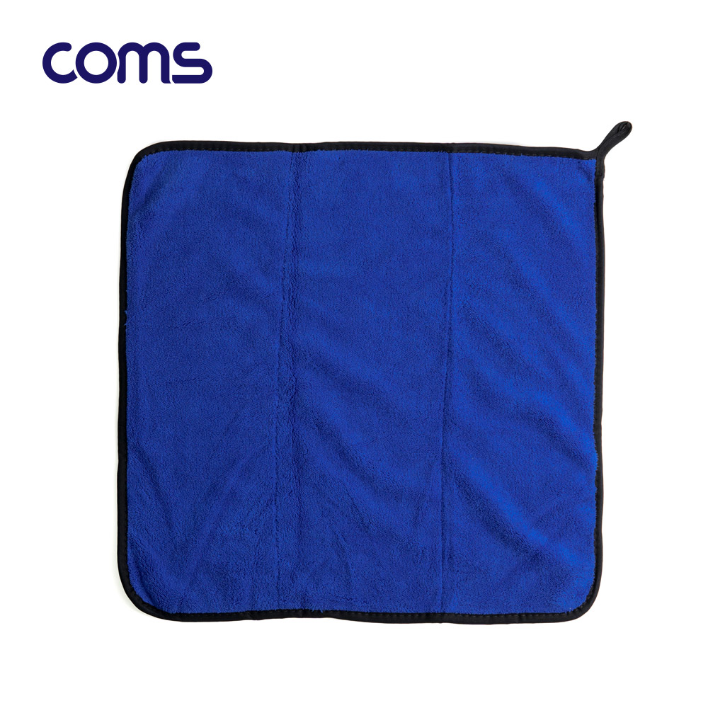 Coms 세차용 타올(40x40cm) / 극세사 / 차량 세차 / 다용도 / 드라이용 / 물기제거 / Blue