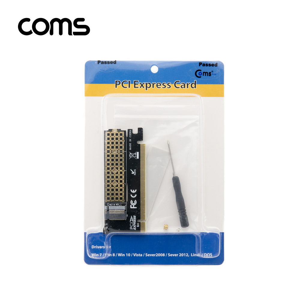 Coms Express PCI 변환 아답터(M.2 NVME) / M.2 to PCI-E 16X / KEY M