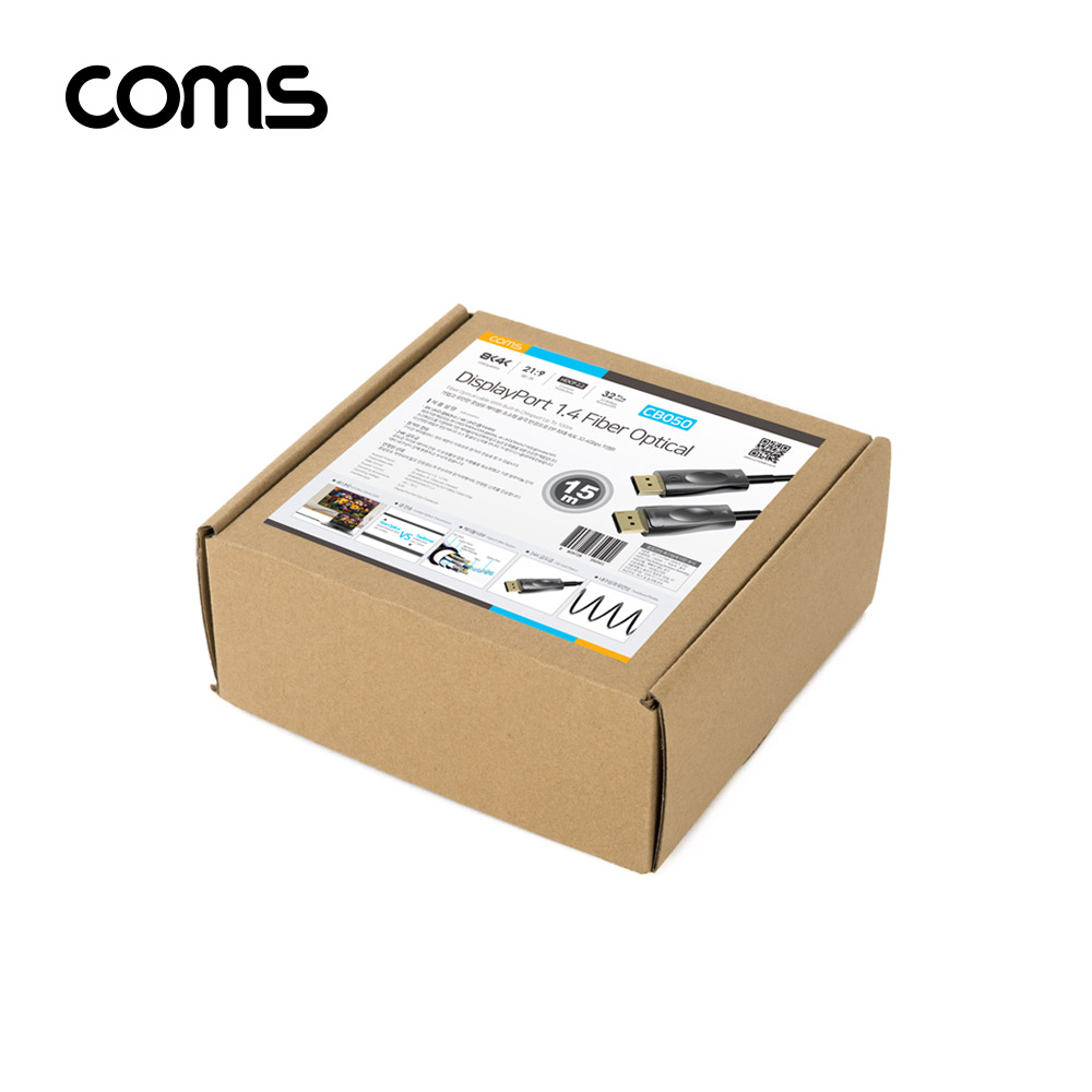 Coms 디스플레이포트(DisPlay Port) 광(AOC) 리피터 케이블 / DP / 8K@60Hz / 15M