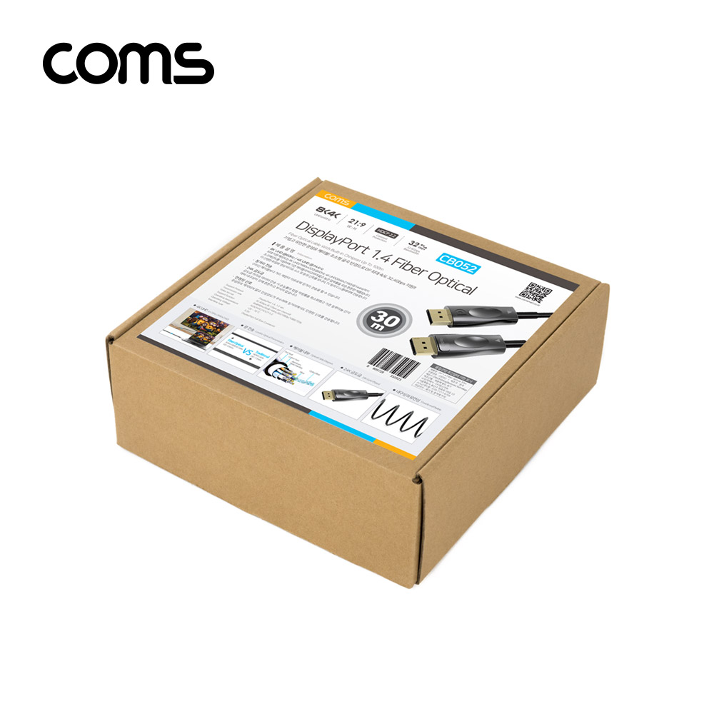 Coms 디스플레이포트(DisPlay Port) 광(AOC) 리피터 케이블 / DP / 8K@60Hz / 30M