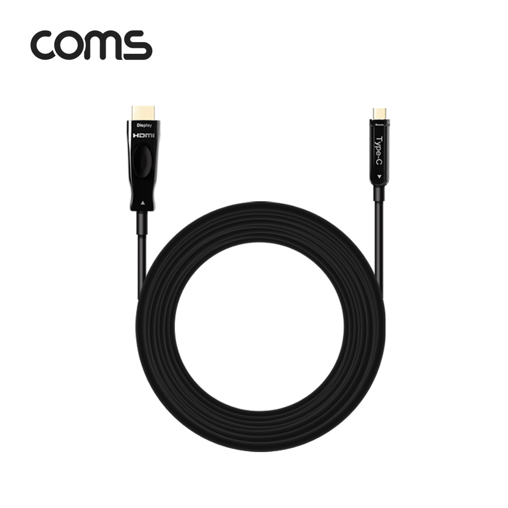 Coms USB 3.1 (Type C) to HDMI 케이블 15M, AOC Cable / EDID / 21.6Gbps / 4K2K@60Hz 지원
