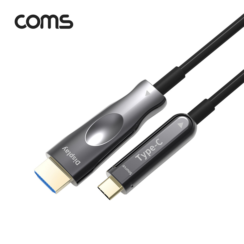 Coms USB 3.1 (Type C) to HDMI 케이블 20M, AOC Cable / EDID / 21.6Gbps / 4K2K@60Hz 지원
