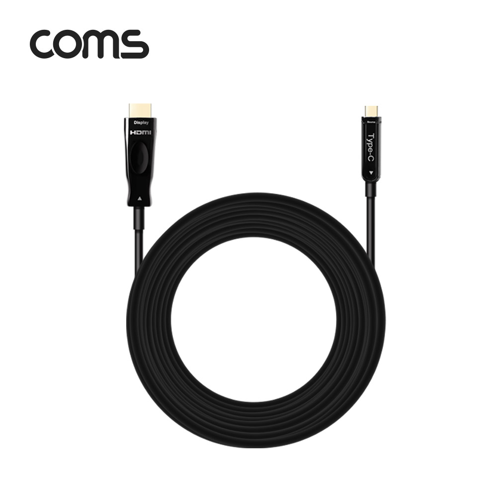 Coms USB 3.1 (Type C) to HDMI 케이블 20M, AOC Cable / EDID / 21.6Gbps / 4K2K@60Hz 지원