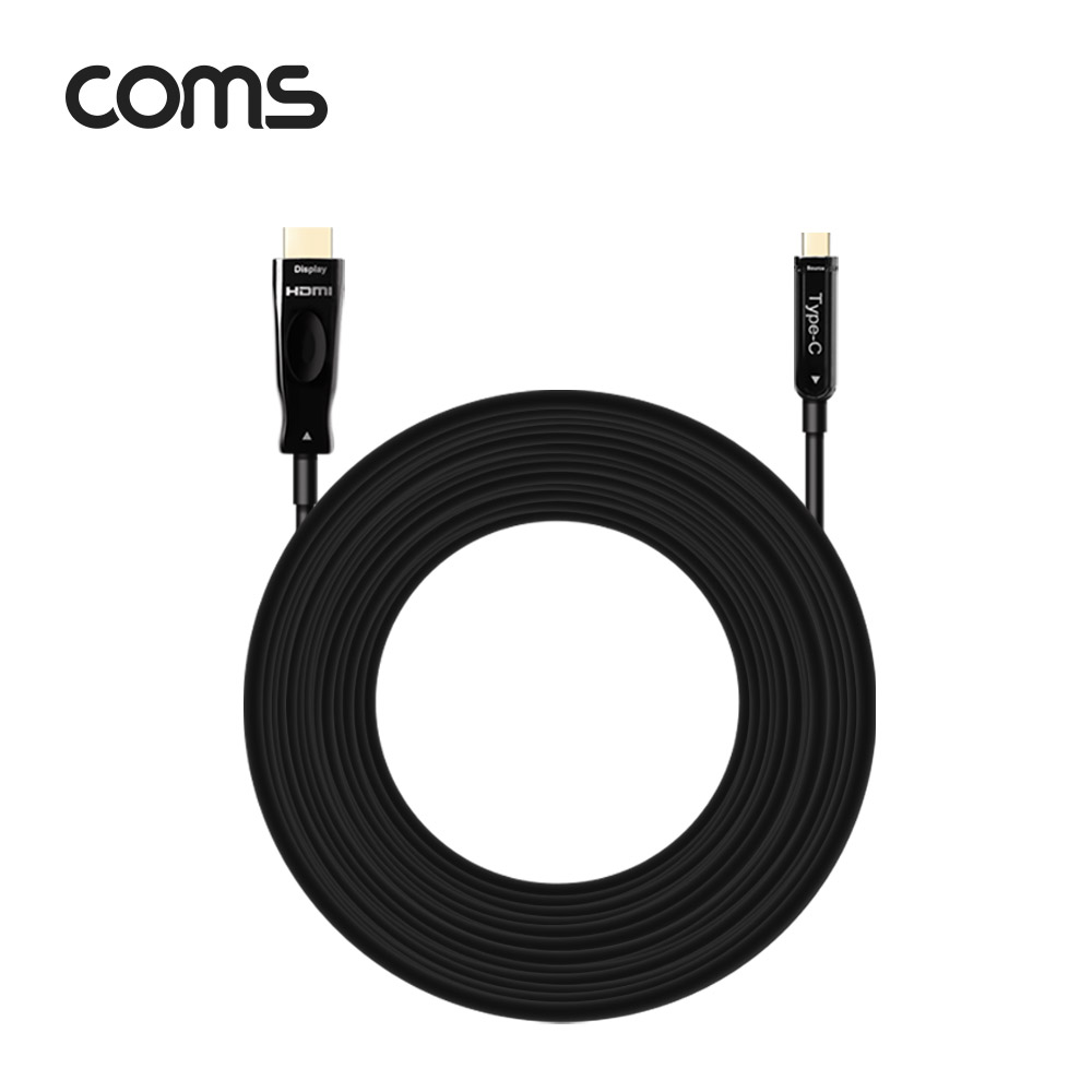 Coms USB 3.1 (Type C) to HDMI 케이블 50M, AOC Cable / EDID / 21.6Gbps / 4K2K@60Hz 지원