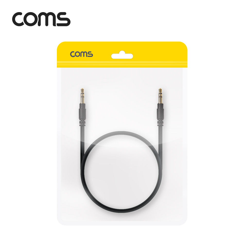 Coms 스테레오 케이블 60cm / 100% 구리 / 고급 AUX / Stereo 3.5 MM / 3극