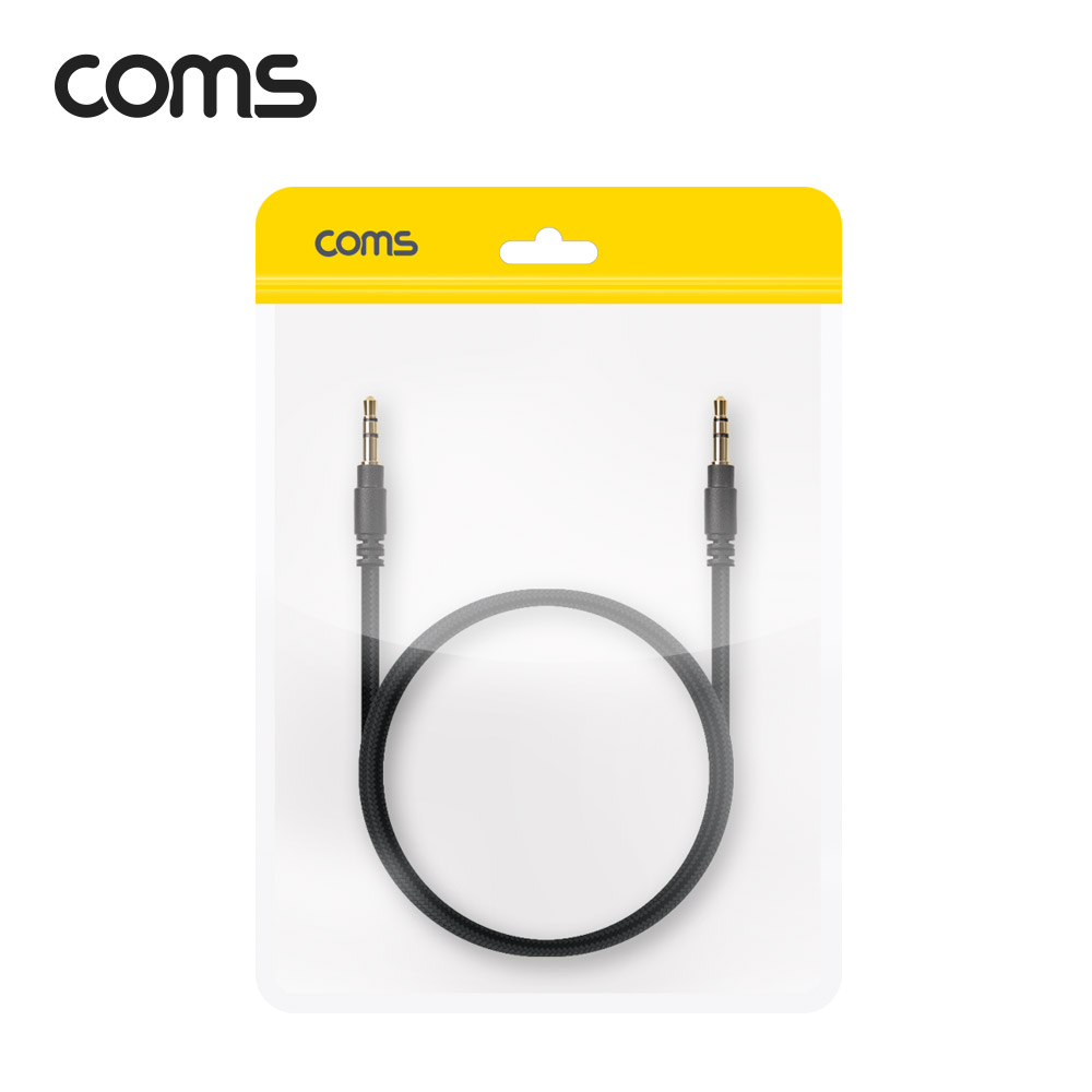 Coms 스테레오 케이블 1M / 100% 구리 / 고급 AUX / Stereo 3.5 MM / 3극