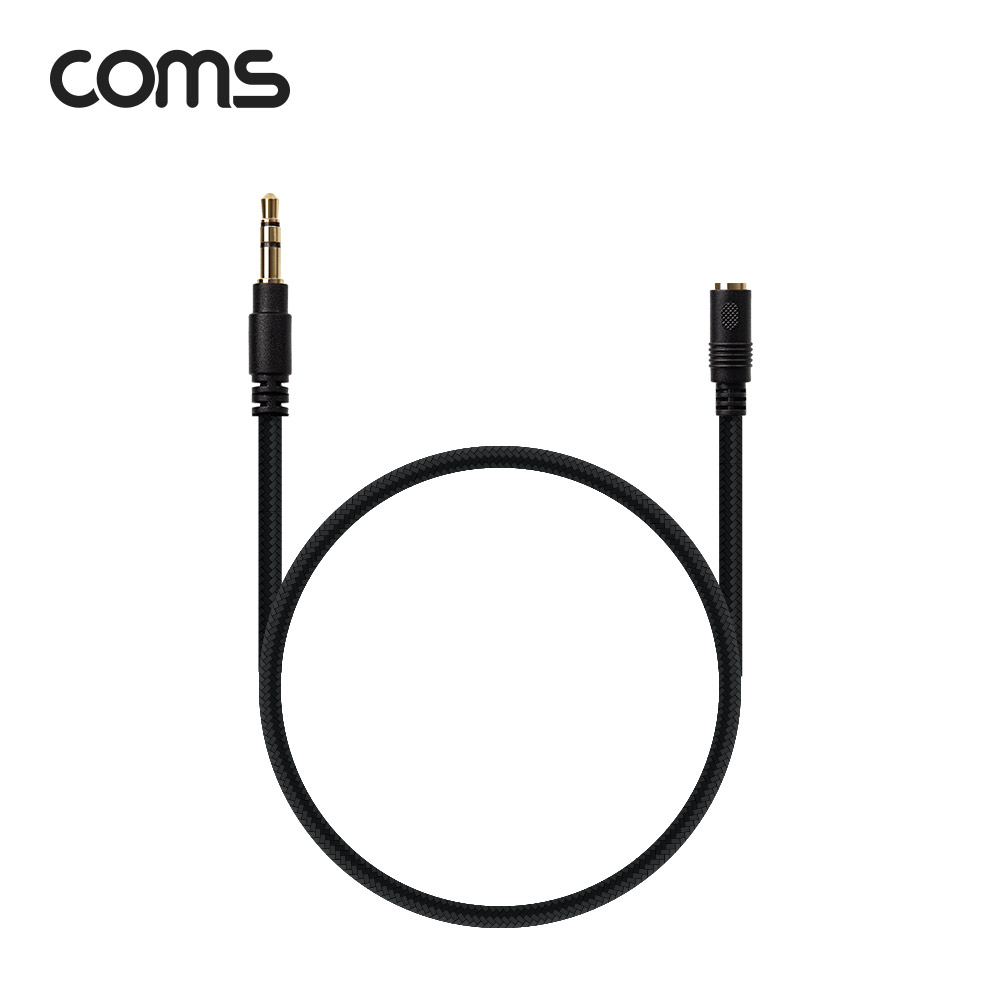 Coms 스테레오 연장 케이블 60cm / 100% 구리 / 고급 AUX / Stereo 3.5 MF / 3극