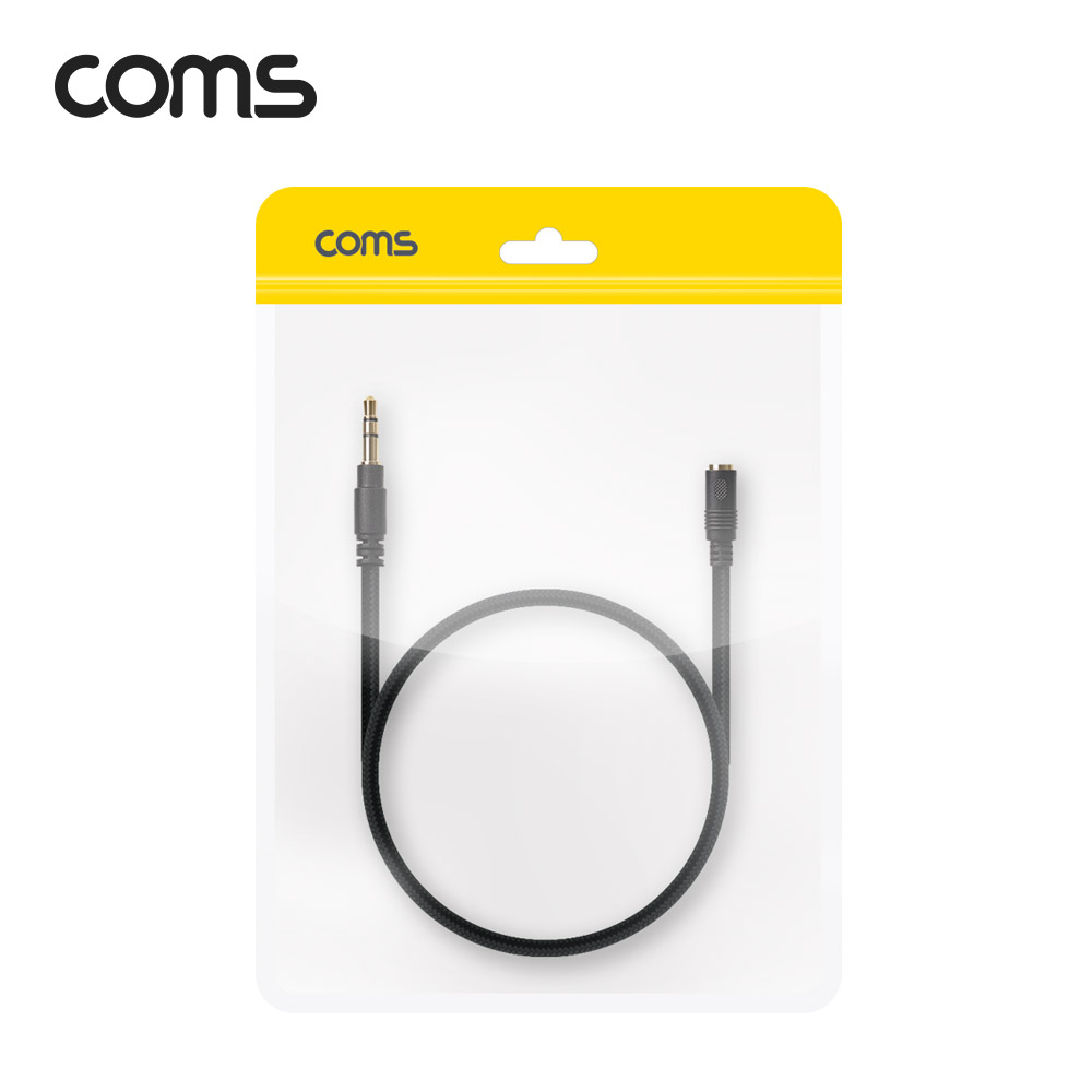 Coms 스테레오 연장 케이블 60cm / 100% 구리 / 고급 AUX / Stereo 3.5 MF / 3극