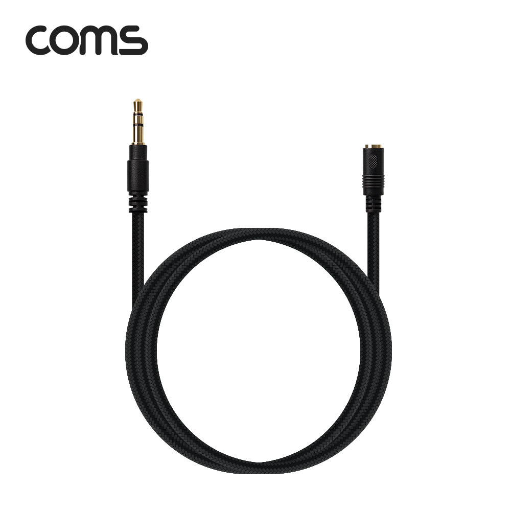 Coms 스테레오 연장 케이블 2M / 100% 구리 / 고급 AUX / Stereo 3.5 MF / 3극