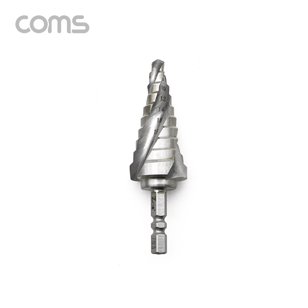 Coms 스텐용 스텝드릴 3날 M35 중형, 드릴비트 6-25mm, 육각 6.35mm, 트위스트 나선형 임팩트 드라이버