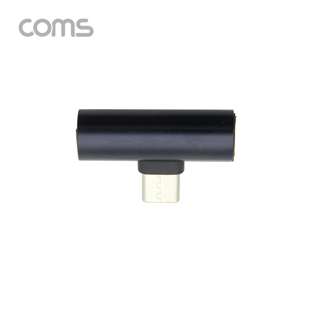 Coms USB 3.1 Type C 오디오 젠더 C타입 to 3.5mm 스테레오+충전 이어폰 젠더 Black 화웨이 샤오미 전용 국내폰 사용불가