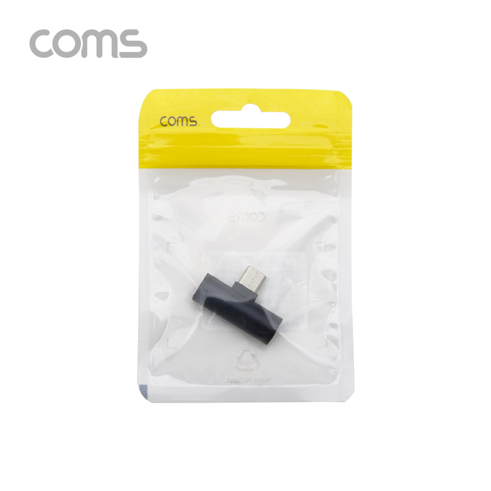 Coms USB 3.1 Type C 오디오 젠더 C타입 to 3.5mm 스테레오+충전 이어폰 젠더 Black 화웨이 샤오미 전용 국내폰 사용불가