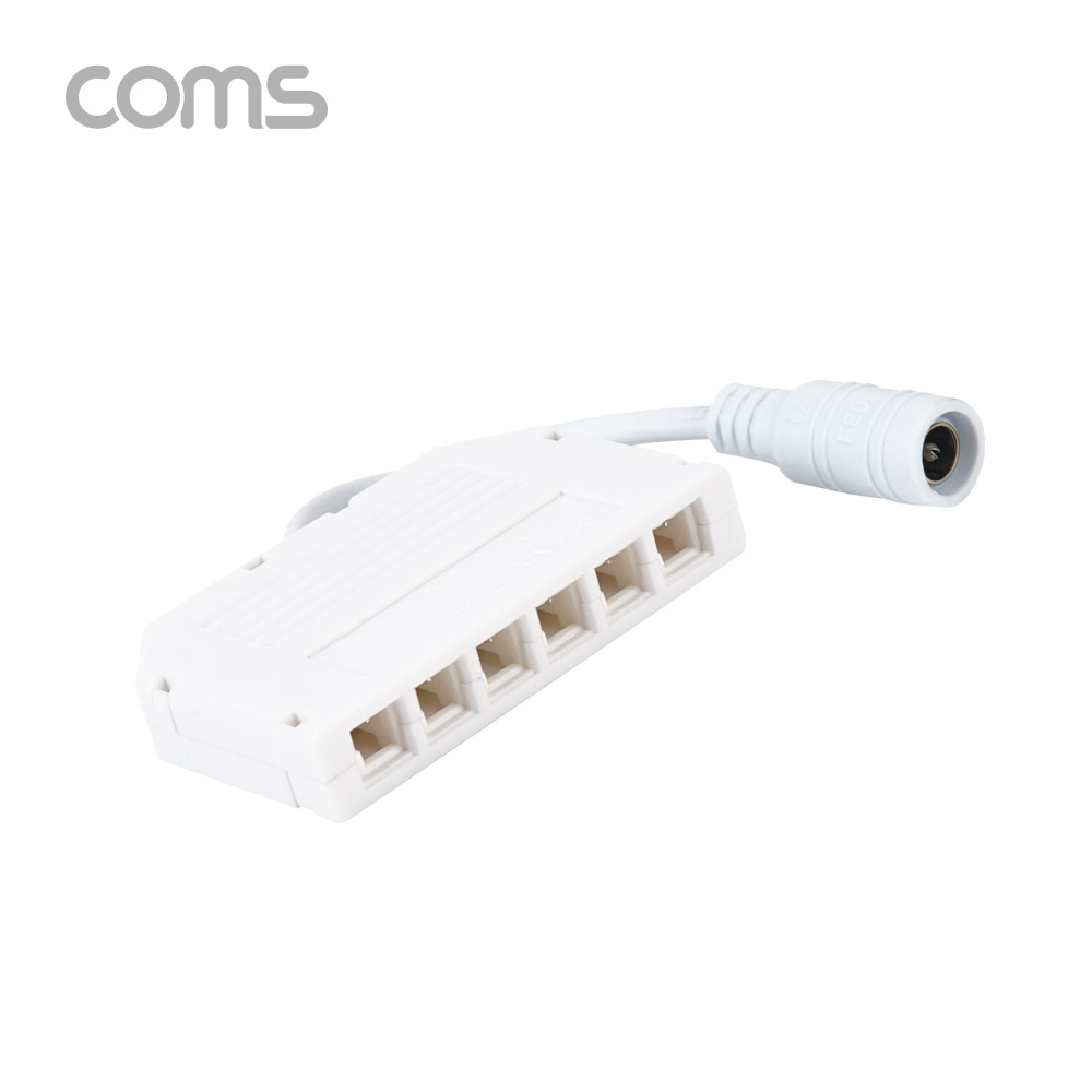 Coms DC 전원 분배기 (6분배) T형 / LED 전원 / 5.5(2.1) F to 2P x 6 / 제작용