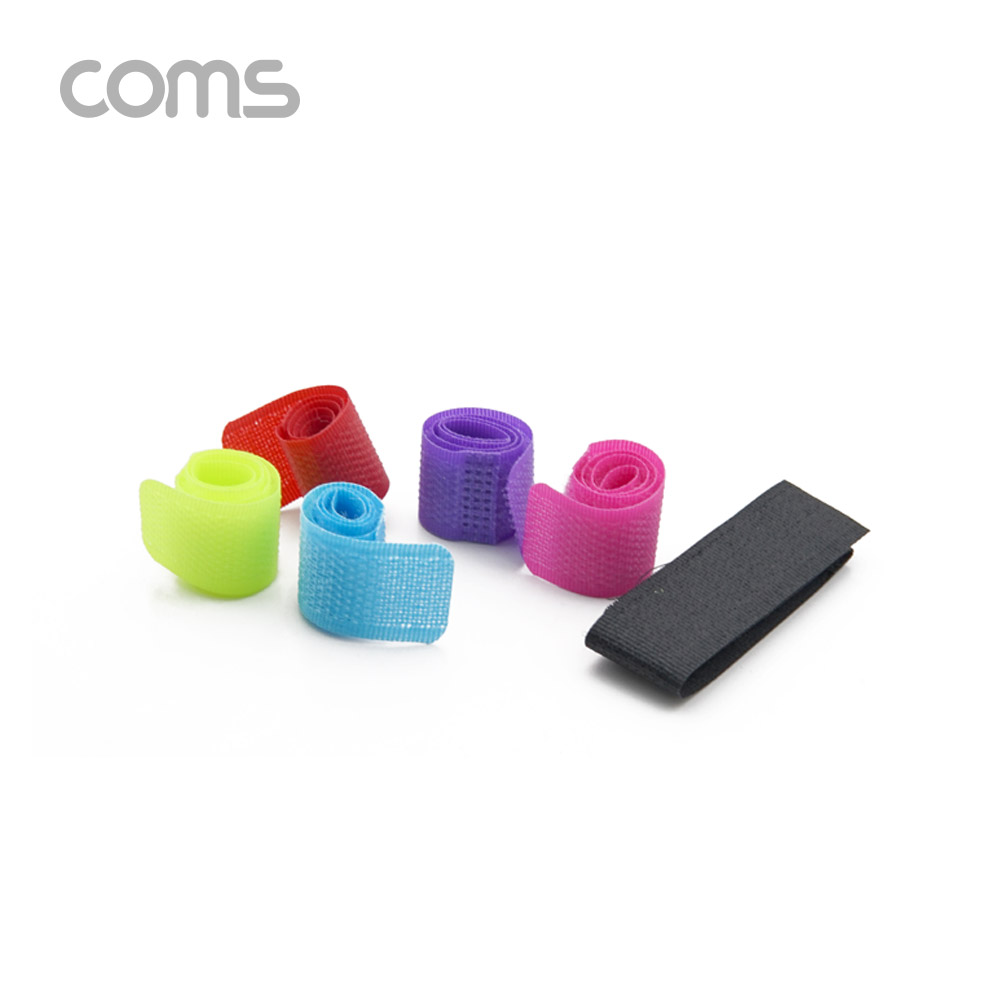 Coms 케이블 타이 / 벨크로 타이 (6pcs/6색)