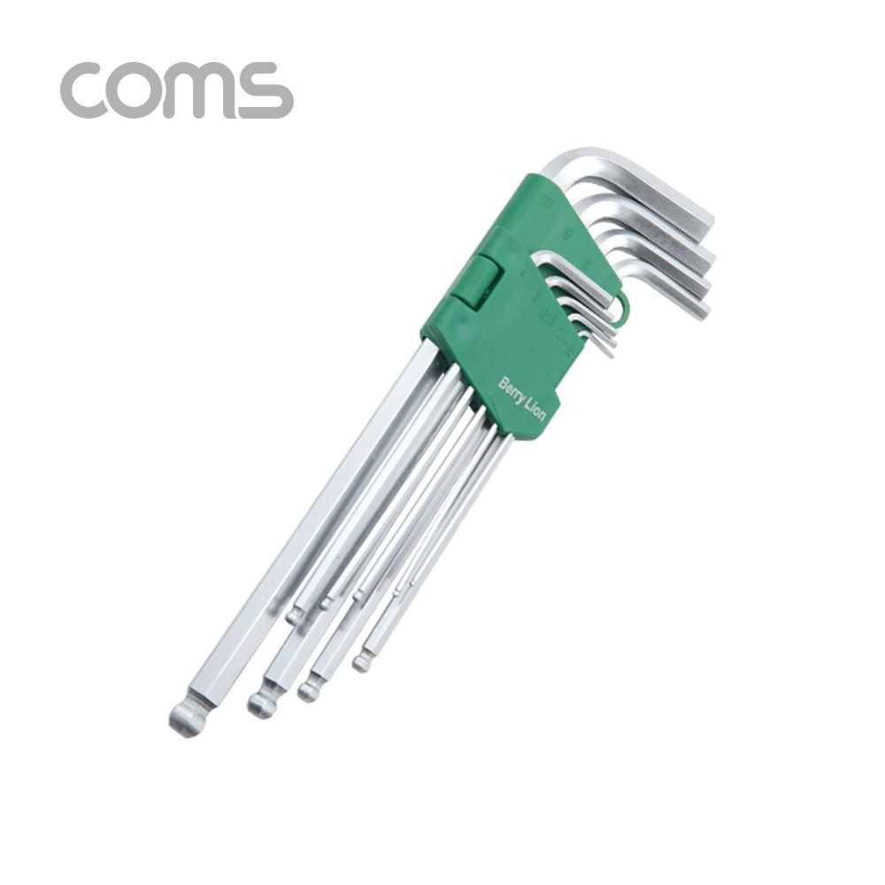 Coms 육각렌치 세트 9pcs, 볼렌치 L렌치 엘렌치