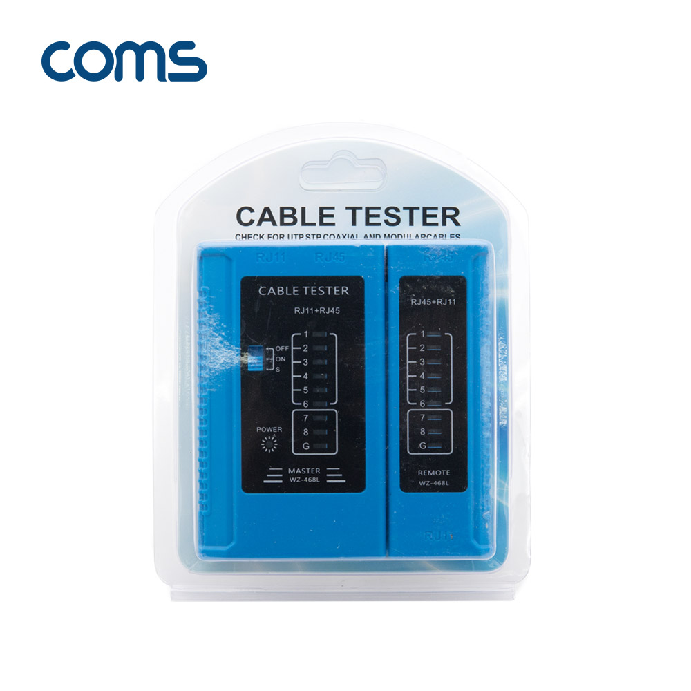 Coms 분리형 랜 테스터기 / 전화선 테스터기 / RJ45 / RJ11