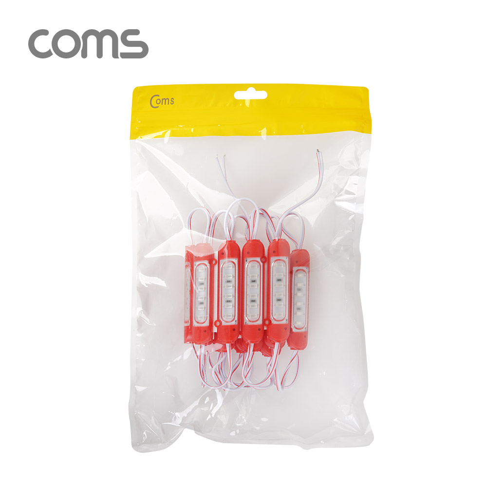 Coms 제작용 LED 모듈 세트 (슬림 막대형) Red / DC 12V / 20개입 / 작업용 / DIY 포밍 램프, LED 다용도 리폼 기판 교체 / 컬러 라이트(색 조명)