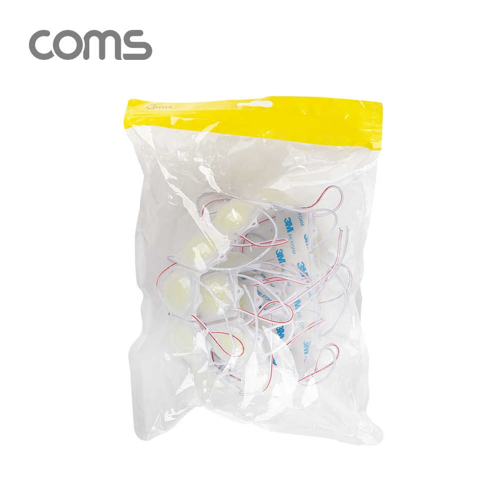 Coms 제작용 LED 모듈 세트 (슬림 원형) White / 20개입 / 작업용 / DC 전원 / DIY 램프, LED 다용도 리폼 기판 교체