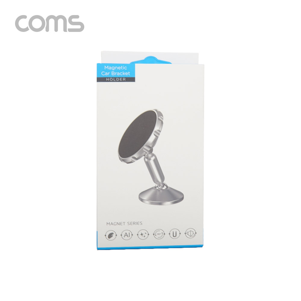 Coms 차량용 마그네틱 스마트폰 거치대 / 원터치 흡착식 / 대시보드 거치 / 2관절