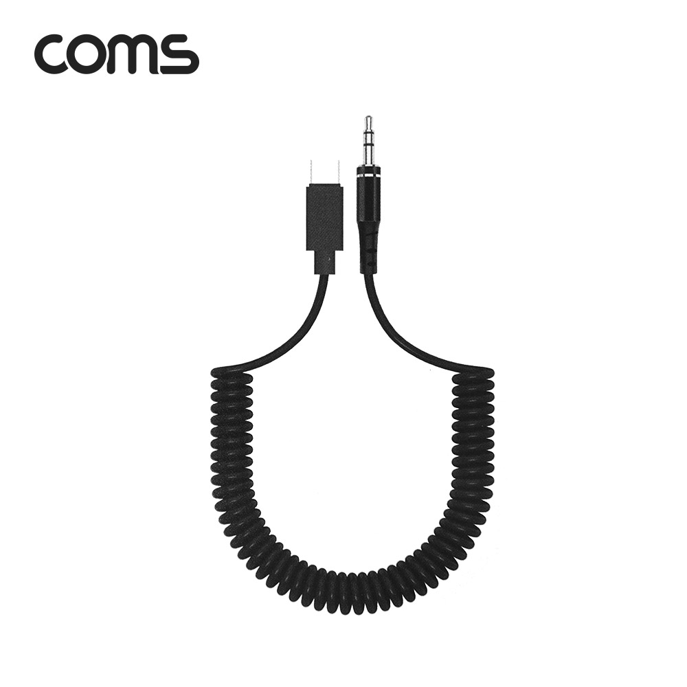 Coms USB 3.1 Type C 오디오 변환 케이블 젠더 AUX 스테레오 Stereo 3.5mm 음악감상 TPE+Copper 스프링 1M
