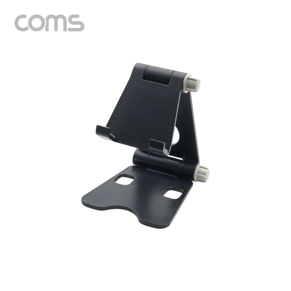 Coms 탁상용 접이식 스마트폰 거치대 / 스마트폰 스탠드 / 접이식 거치대 / Black