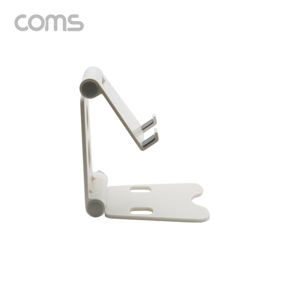 Coms 탁상용 접이식 스마트폰 거치대 / 스마트폰 스탠드 / 접이식 거치대 / White