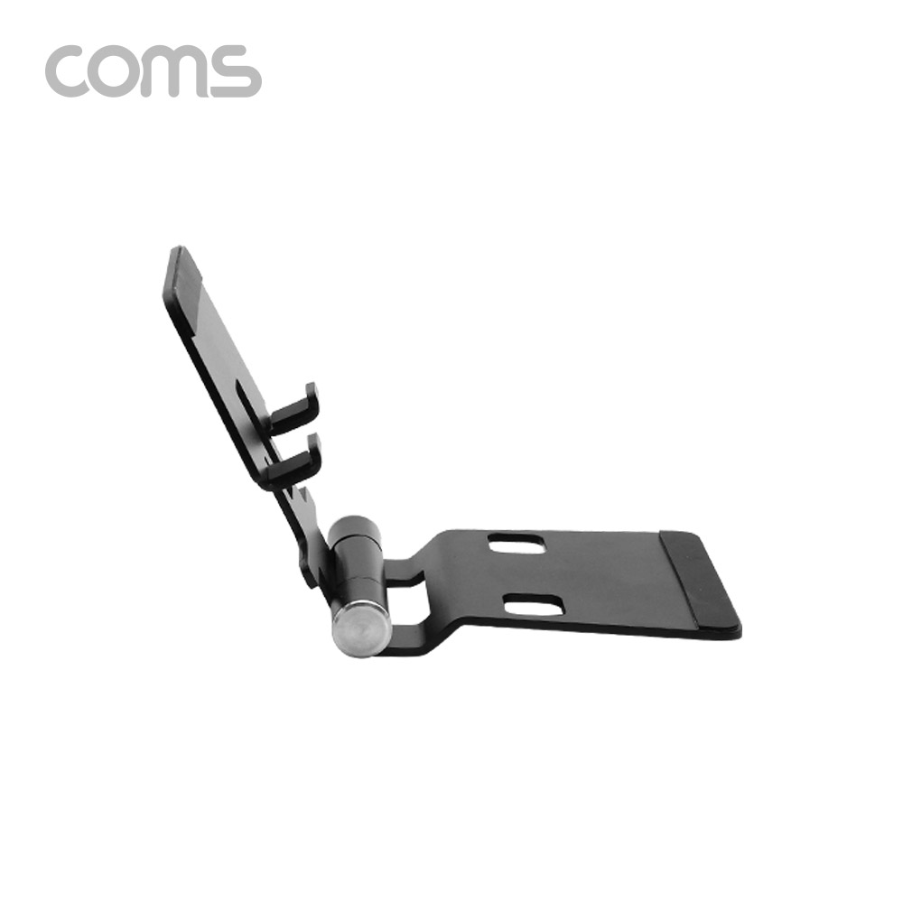Coms 탁상용 접이식 스마트폰 거치대 / 스마트폰 스탠드 / 접이식 거치대 / Metal / Black