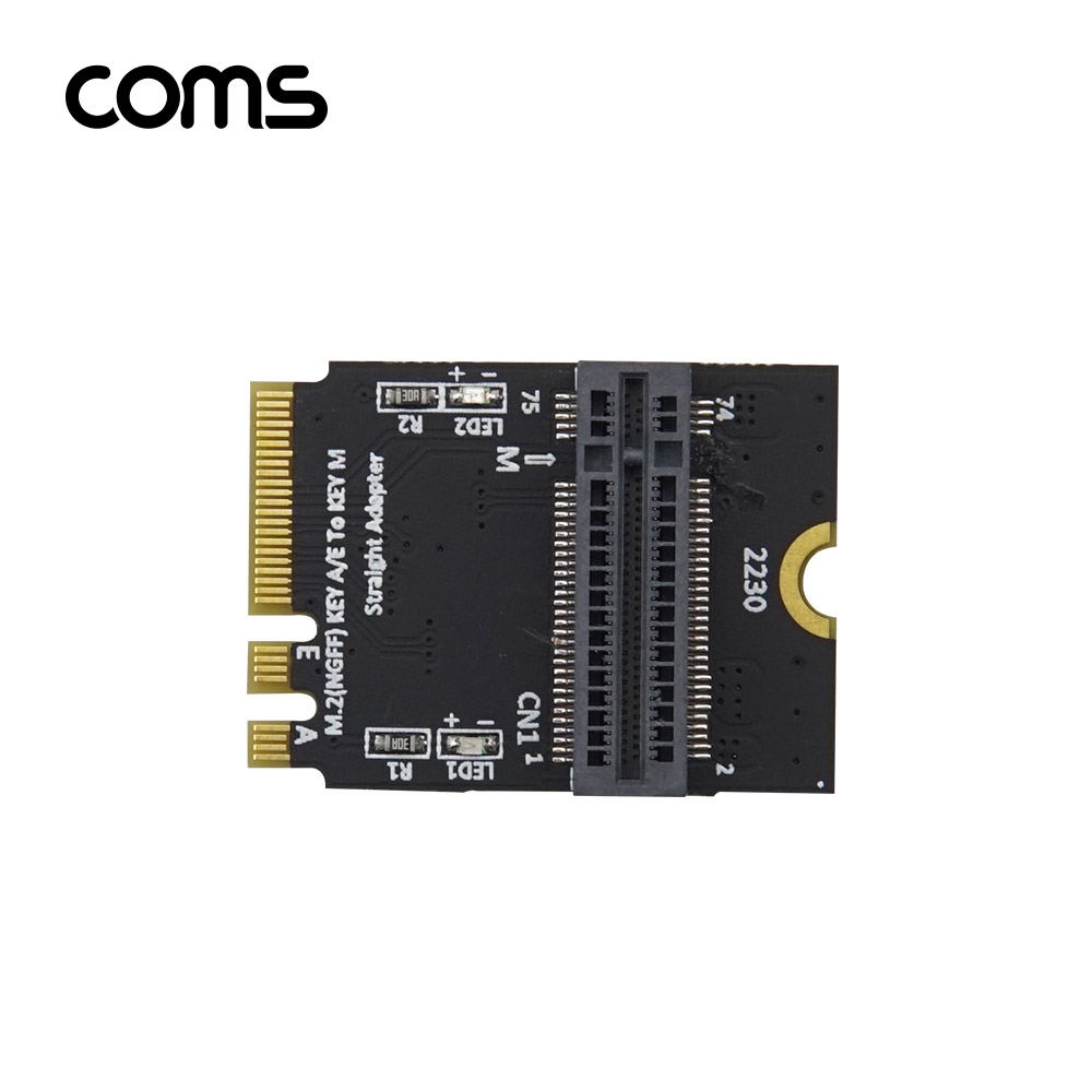 Coms M.2 변환 컨버터 M.2 NVME SSD KEY A/E to M.2 NVME SSD KEY M 변환 카드